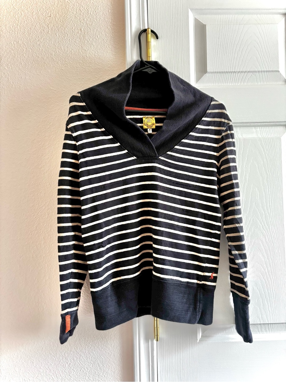 Joules Striped Preppy Navy Striped Pullover Sweater Small